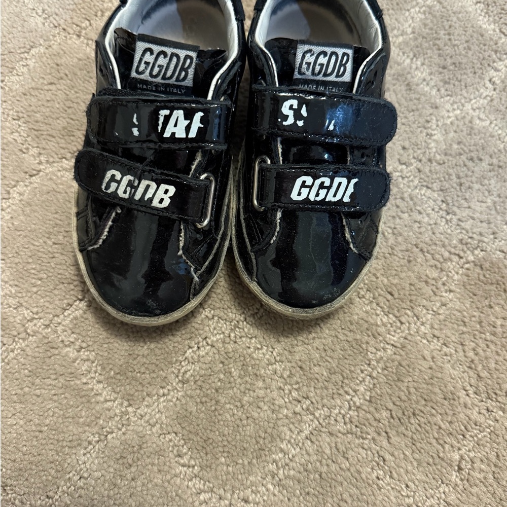 Golden Goose Kids Black Patent Sneakers